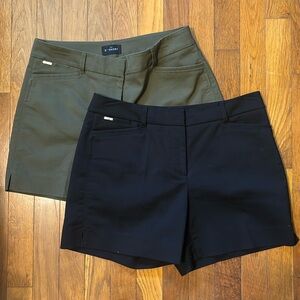 White House Black Market High Waist Shorts - Black and Olive